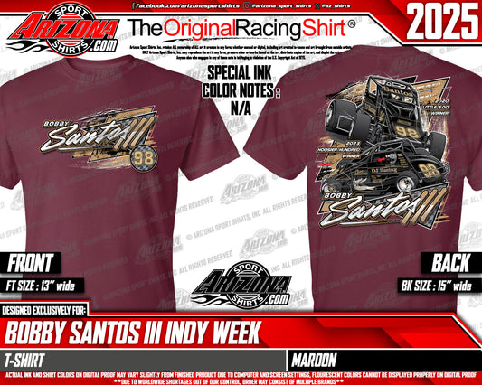 2025 98 Burgundy Non-Wing Sprint/Silver Crown T-Shirt