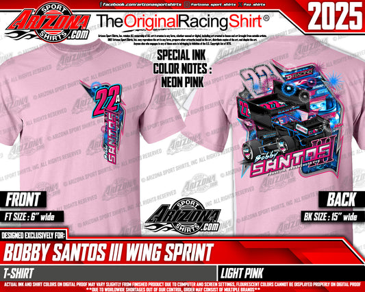 2025 Light Pink Wing Sprint Car T-Shirt