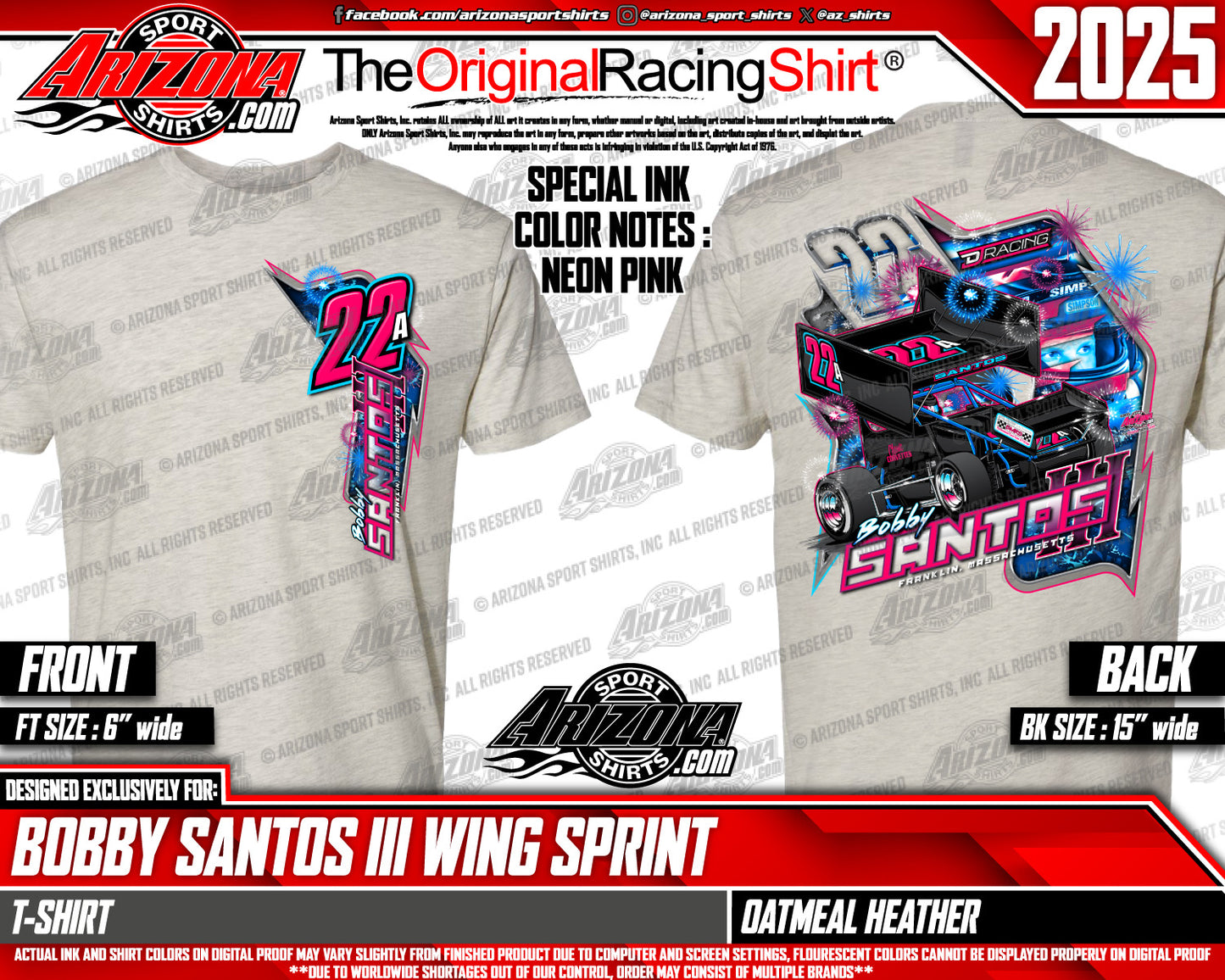 2025 Grey/Silver  Wing Sprint Car T-Shirt